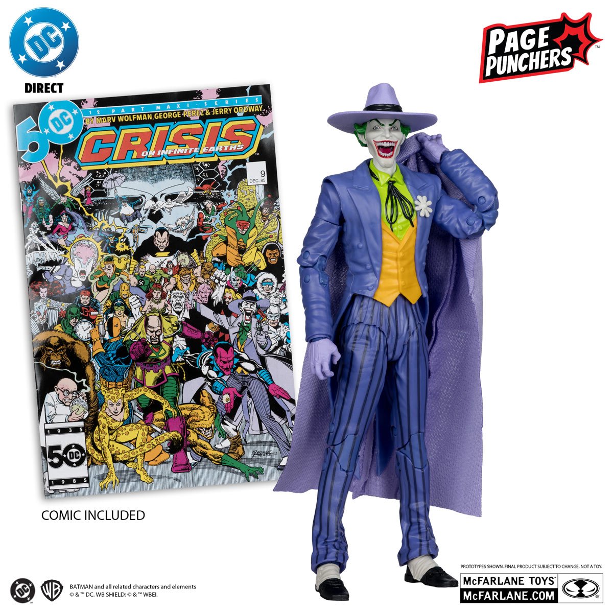 DC Direct Page Punchers 7-Inch Action Figure with Comic Book Joker