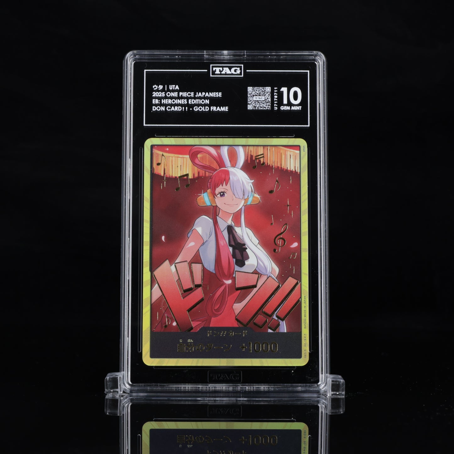DON!! Card Gold Border Uta (Heroines) TAG Gem 10 Graded Japanese One Piece