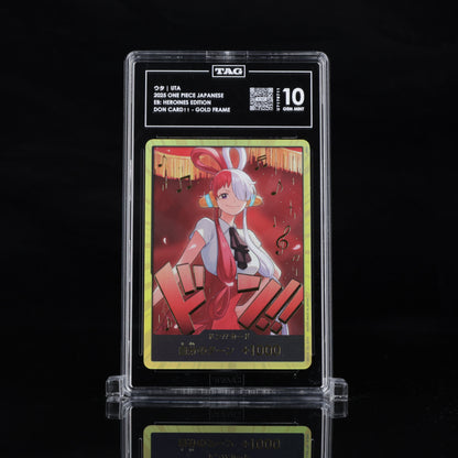 DON!! Card Gold Border Uta (Heroines) TAG Gem 10 Graded Japanese One Piece