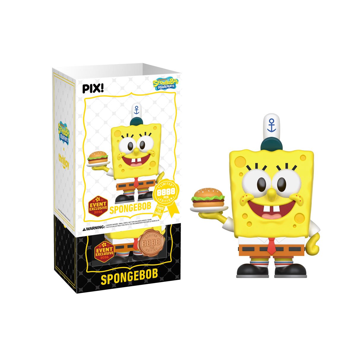 SpongeBob SquarePants with Krabby Patty Pix! Vinyl Figure - 2026 Convention Exclusive