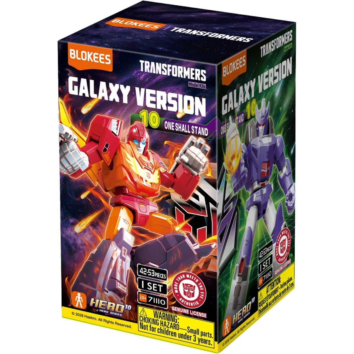 Transformers Galaxy Version 10 Transformers: The Movie 3 Sixshot Blokees Blind Box Model Kit
