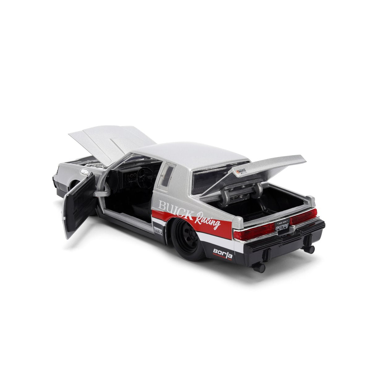 Bigtime Muscle 1987 Silver Buick Grand National 1:24 Scale Die-Cast Metal Vehicle
