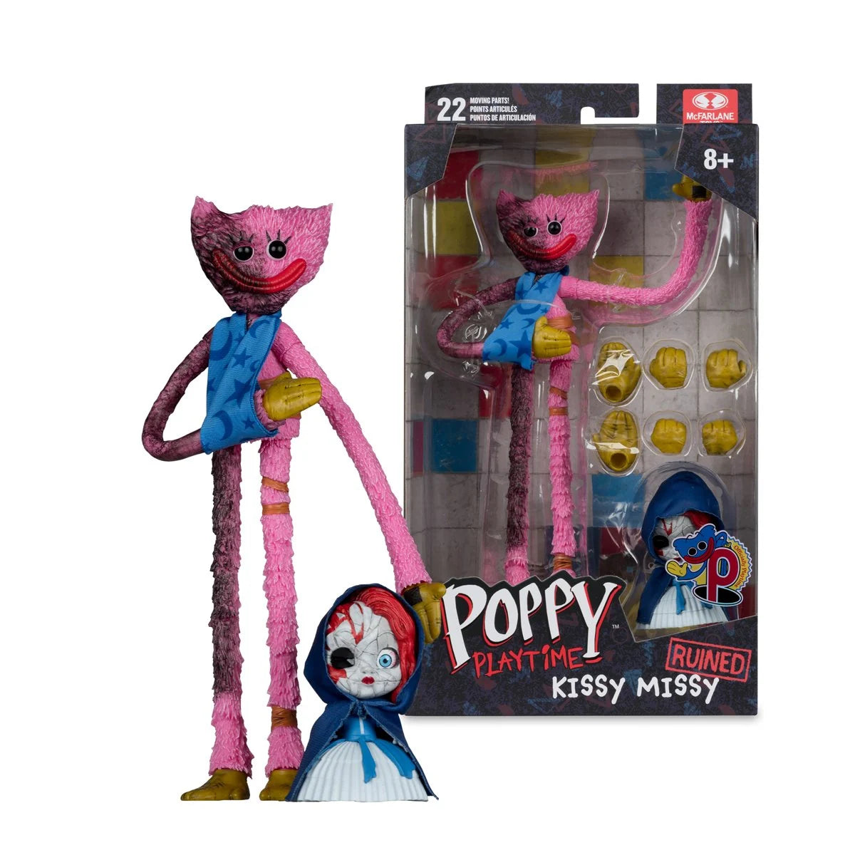 Poppy Playtime Wave 2 Kissy Missy Ruined 7-Inch Scale Action Figure