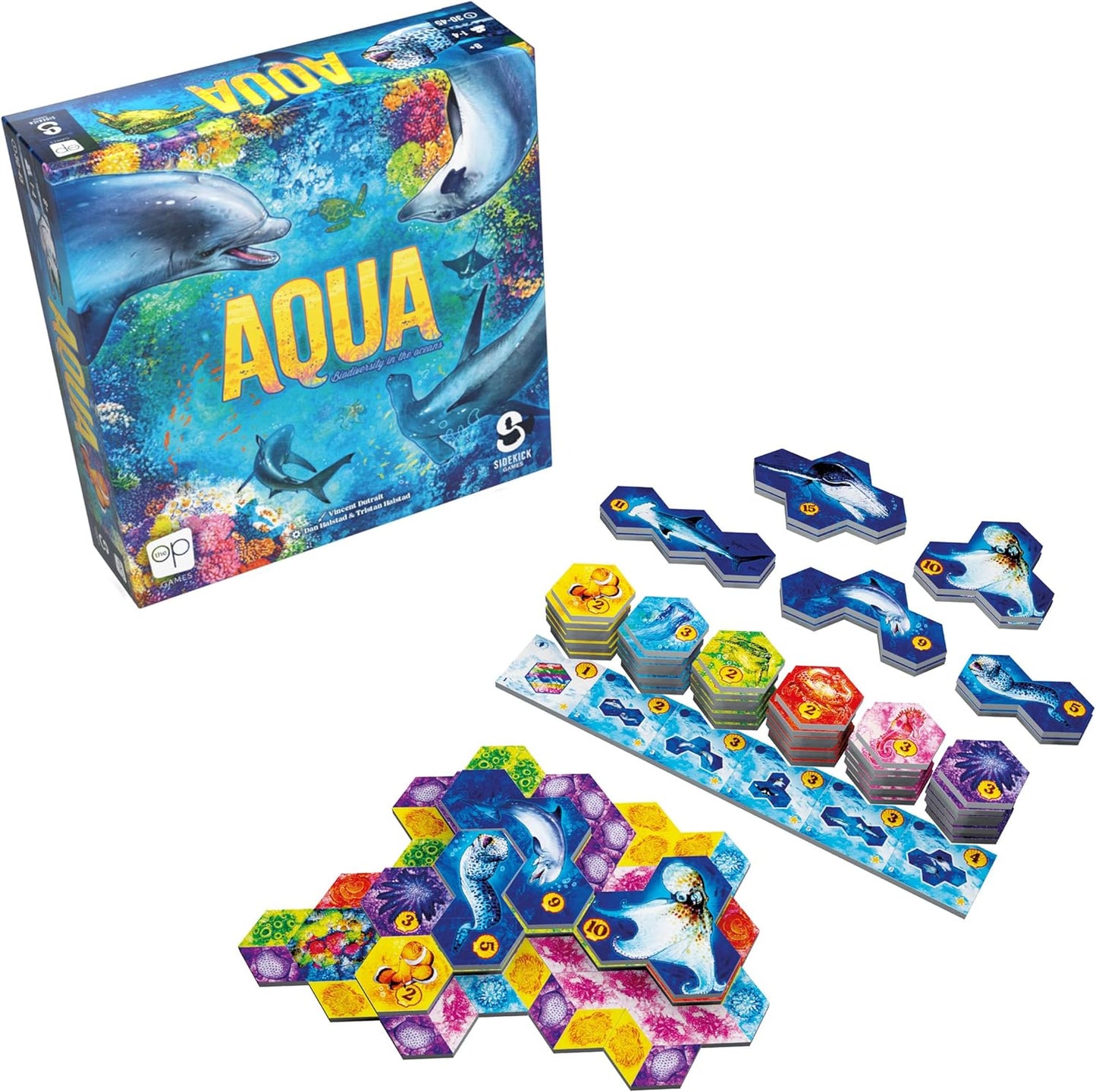 Aqua Board Game Fun Strategy for Adults and Family Tile Placement 1 to 4 players New