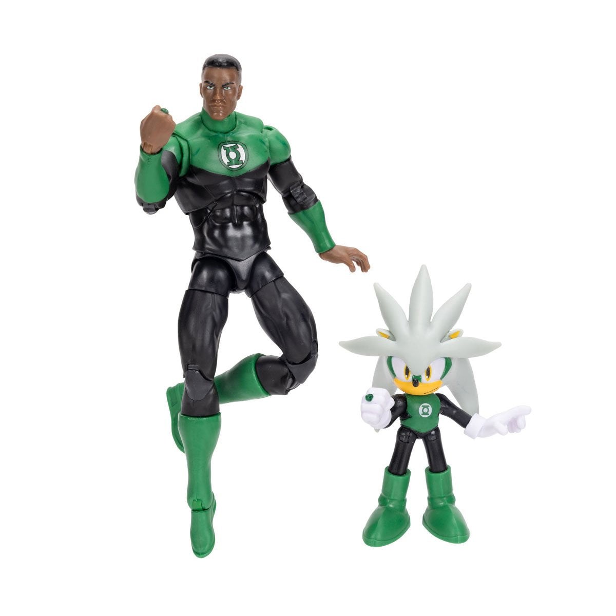 DC x Sonic the Hedgehog Wave 2 Action Figure Silver and Green Lantern