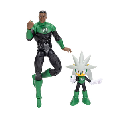 DC x Sonic the Hedgehog Wave 2 Action Figure Silver and Green Lantern