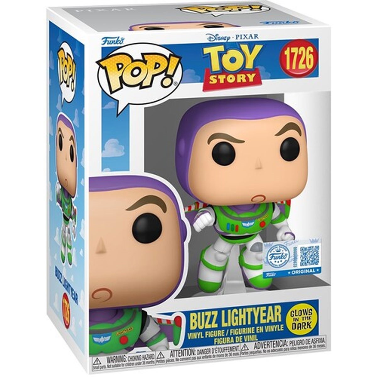 Toy Story Buzz Lightyear Glow-in-the-Dark Funko Pop! Vinyl Figure #1726 - AE Exclusive