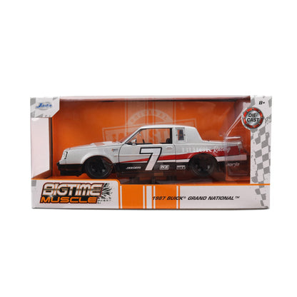 Bigtime Muscle 1987 Silver Buick Grand National 1:24 Scale Die-Cast Metal Vehicle