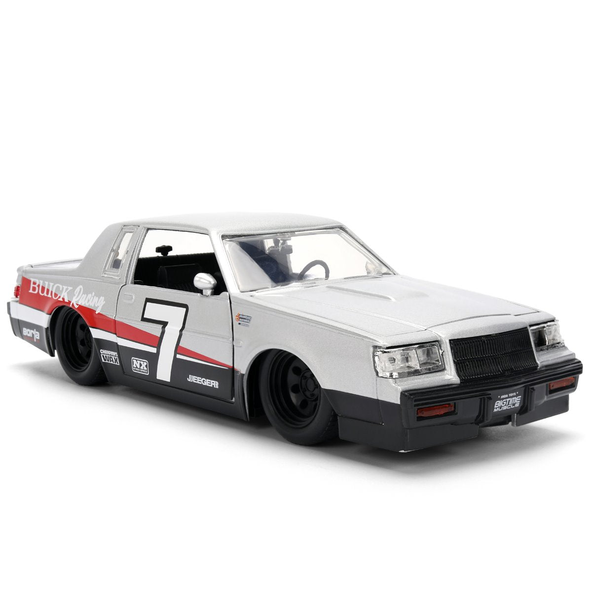 Bigtime Muscle 1987 Silver Buick Grand National 1:24 Scale Die-Cast Metal Vehicle
