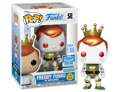 2025 Funko Fundays Online Freddy Funko As Metalhead Glows In The Dark 2000 Pcs