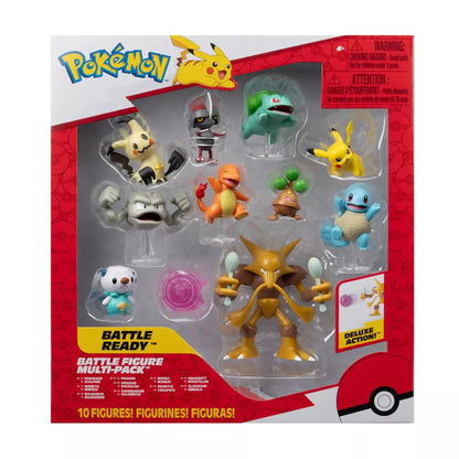 Pokémon 2" Battle Ready Mini Figure Set - 10pk New Pikachu