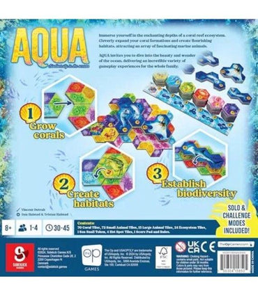 Aqua Board Game Fun Strategy for Adults and Family Tile Placement 1 to 4 players New