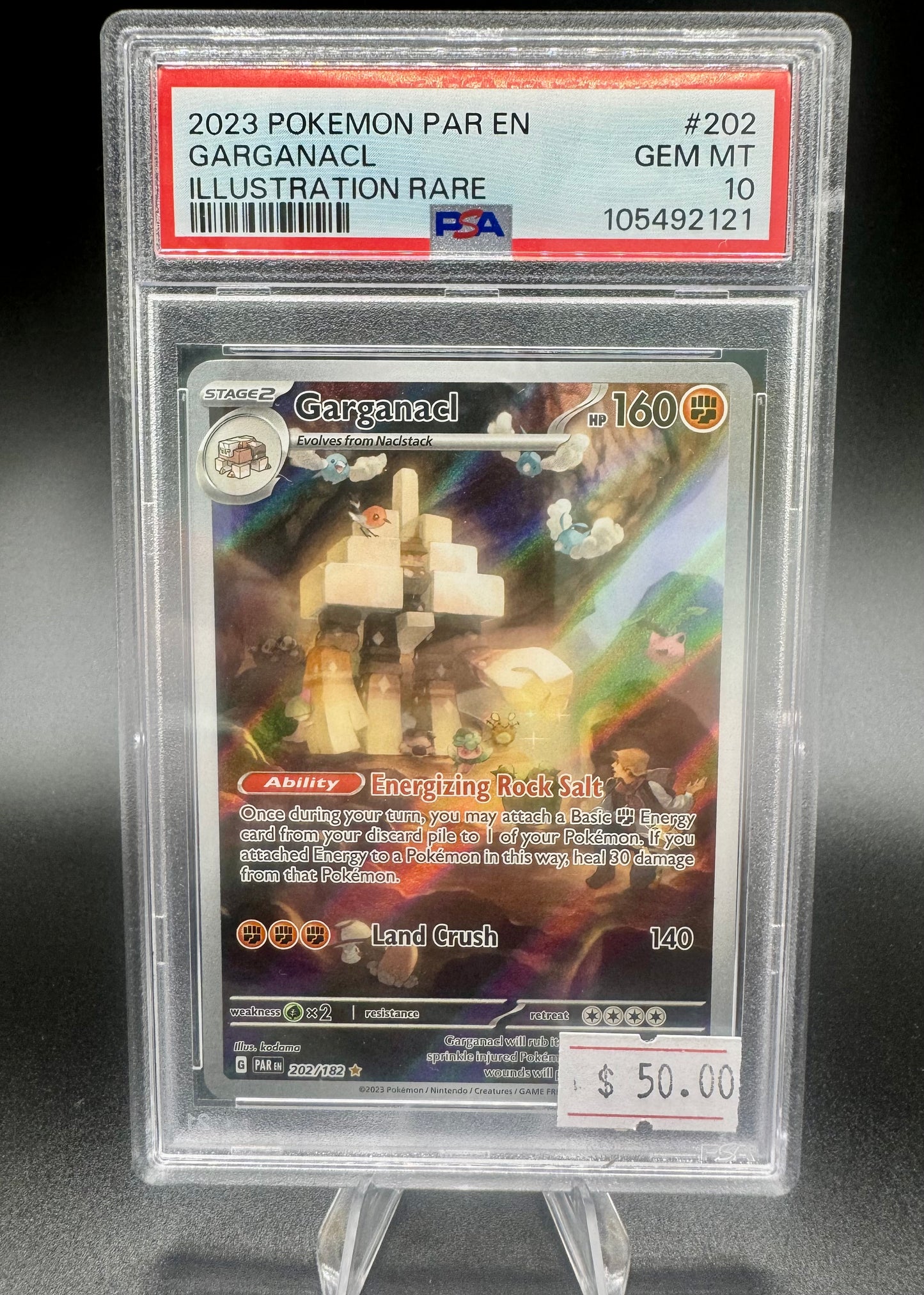 Garganacl - 20182 2/- Pokemon Paradox Rift Illustration Rare Card PSA 10