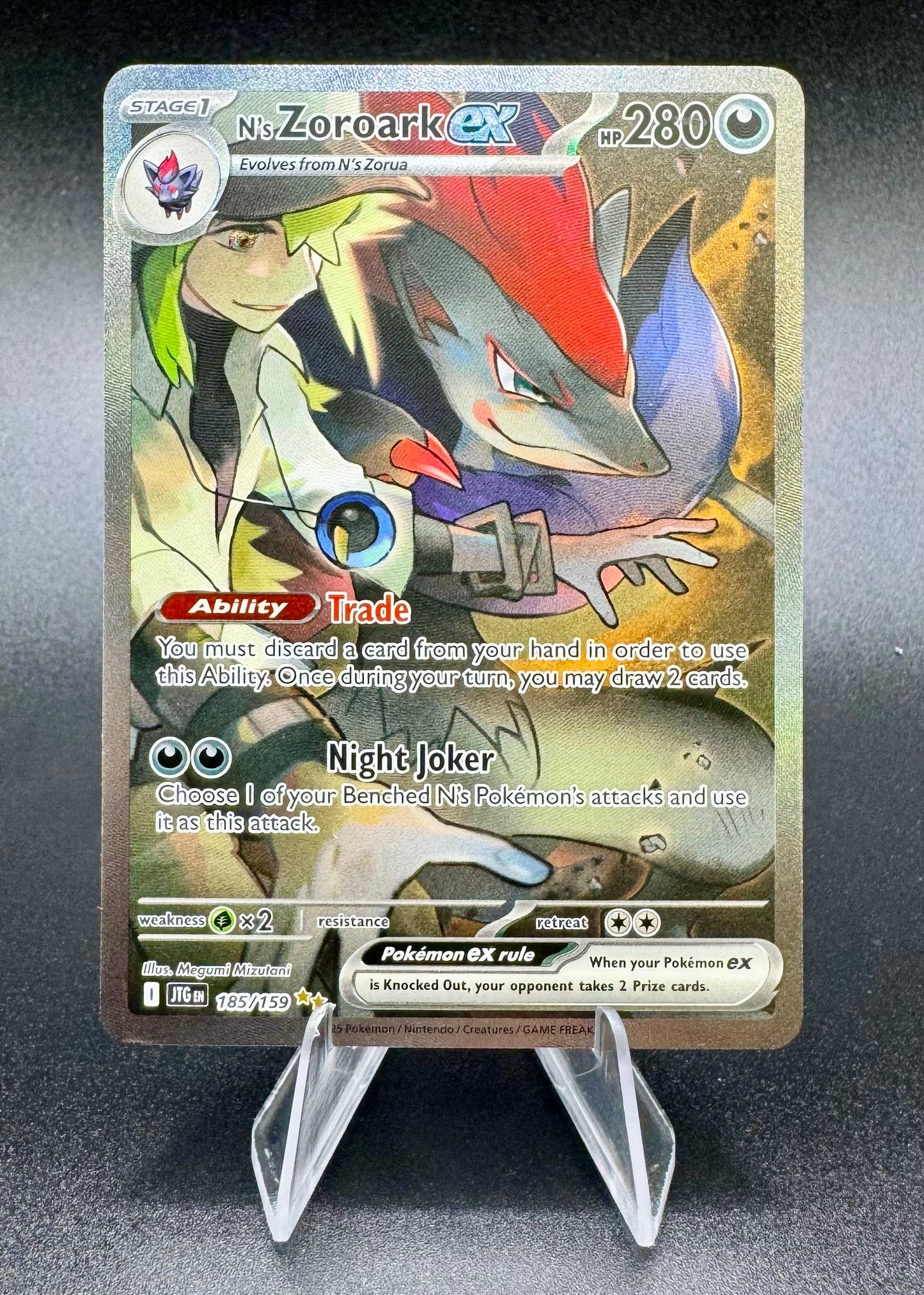 N's Zoroark ex 185/159 Sv09: Journey Together Holo