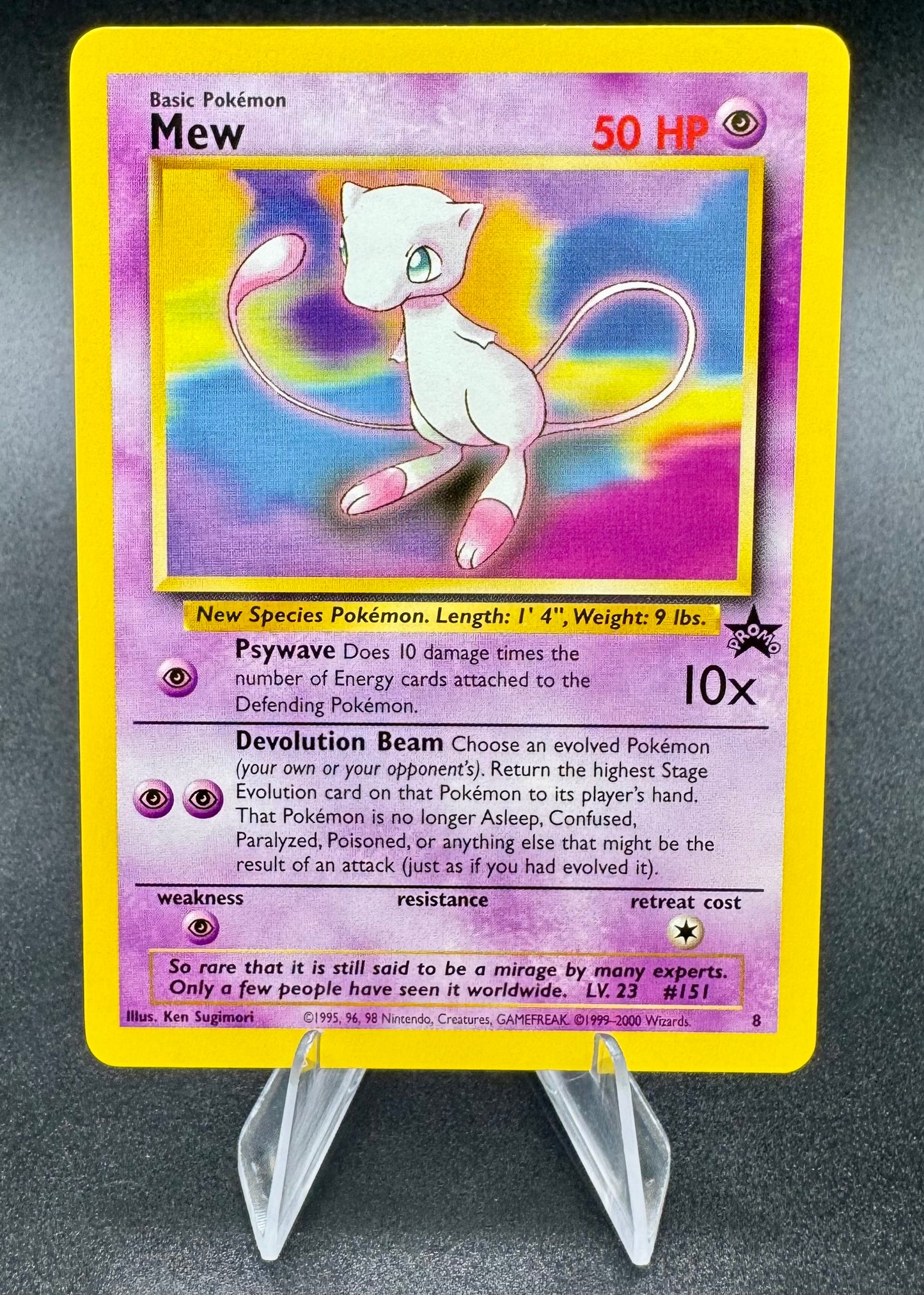Mew # 8 Black Star Promo Non Holo WotC 1999 Vintage Pokemon TCG Card
