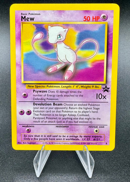 Mew # 8 Black Star Promo Non Holo WotC 1999 Vintage Pokemon TCG Card