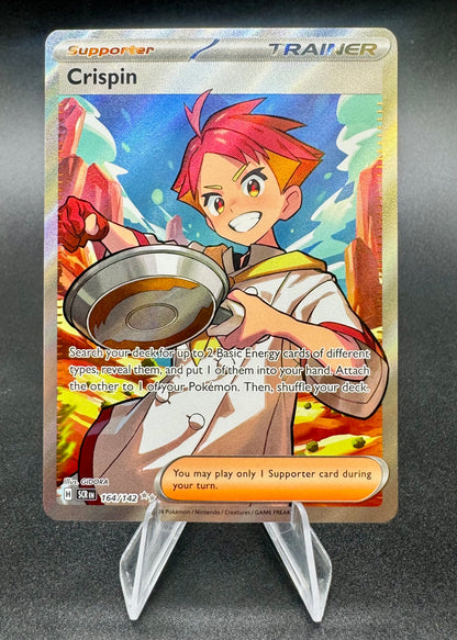 Pokemon 2024 Crispin 164/142 Sv07 Stellar Crown Holo Full Art NM/Mint Condition