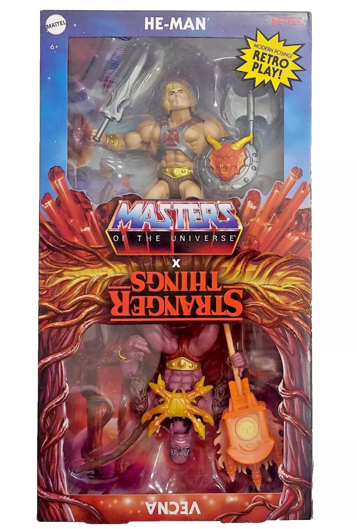 MOTU Masters of the Universe X Stranger Things He-Man & Vecna Action Figures