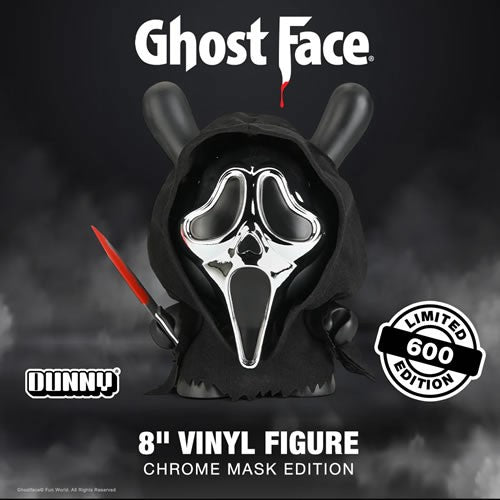 Dunny Vinyl Art Figures - 8" Ghostface (Chrome Mask Edition)
