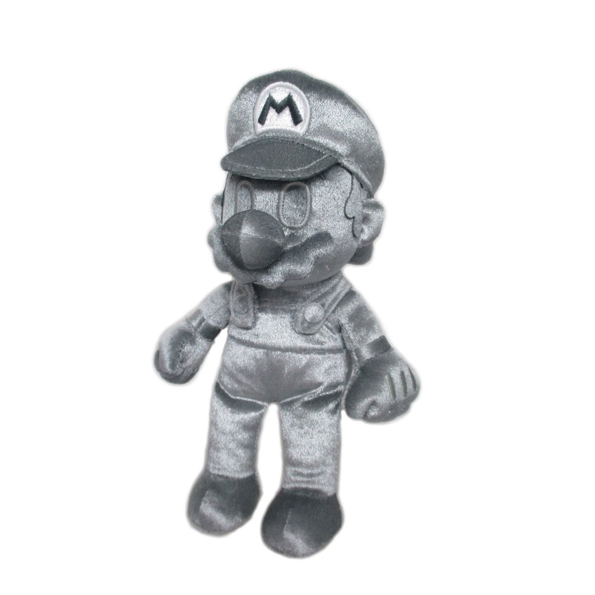 Super Mario Bros. Metal Mario 10-Inch Plush New Silver Nintendo