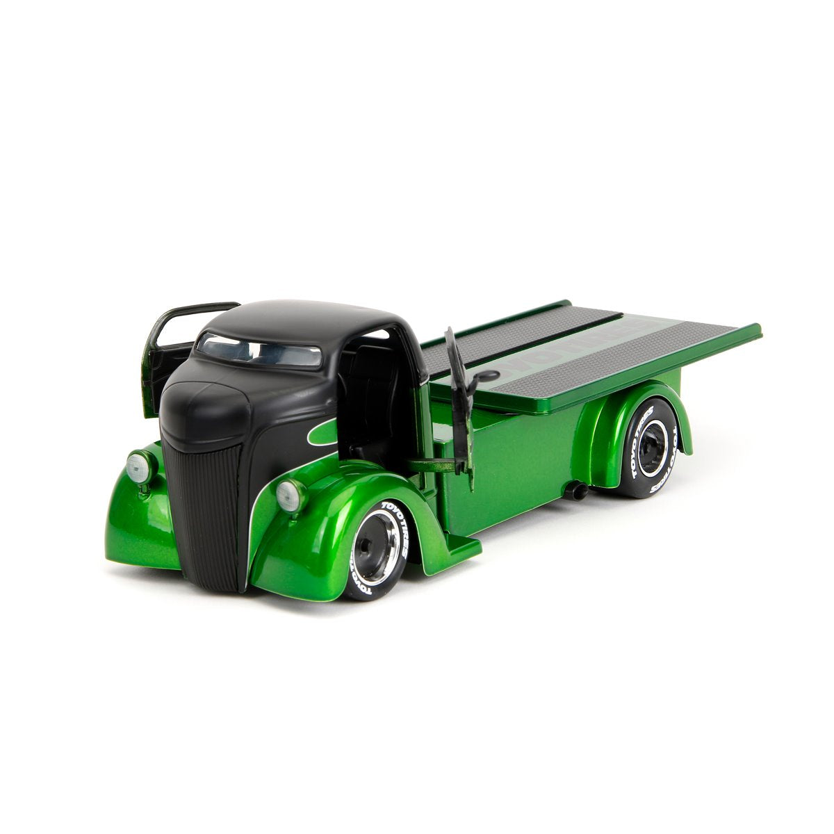 Just Trucks 1947 Ford Coe 1:24 Scale Die-Cast Metal Vehicle with Tire Rack
