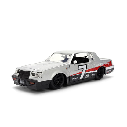 Bigtime Muscle 1987 Silver Buick Grand National 1:24 Scale Die-Cast Metal Vehicle