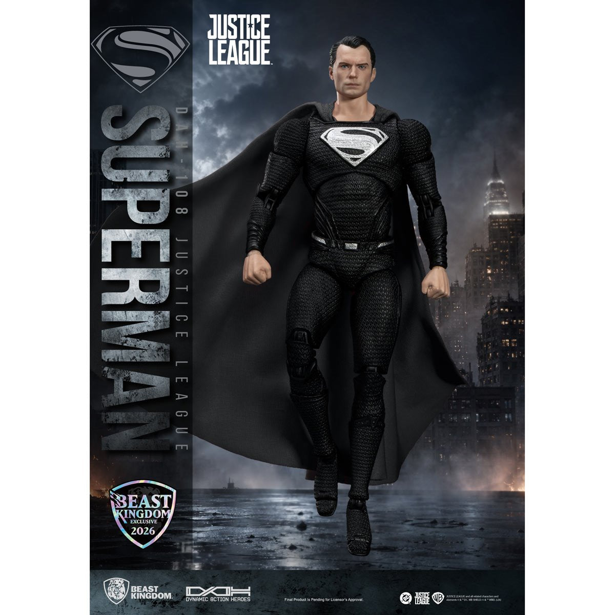 DC Justice League Superman Black Suit DAH-108 Action Figure - Exclusive