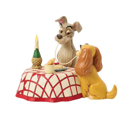 Disney Traditions Lady and the Tramp Spaghetti Scene Statue