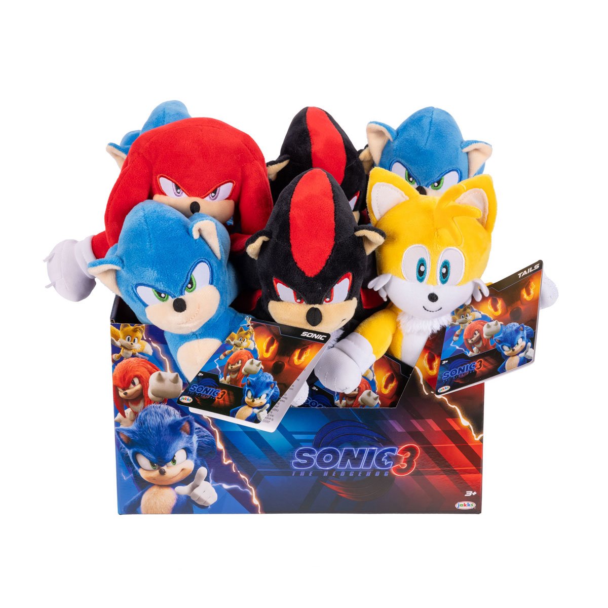 Sonic 3 Movie 9-Inch Basic Plush Jakks Pacific Sonic Only New