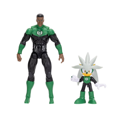 DC x Sonic the Hedgehog Wave 2 Action Figure Silver and Green Lantern