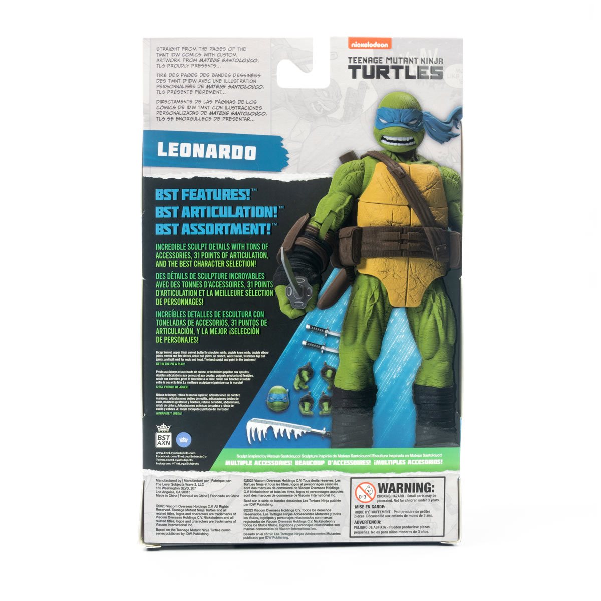 Teenage Mutant Ninja Turtles BST AXN Leonardo IDW Comic TMNT 5-Inch Action Figure