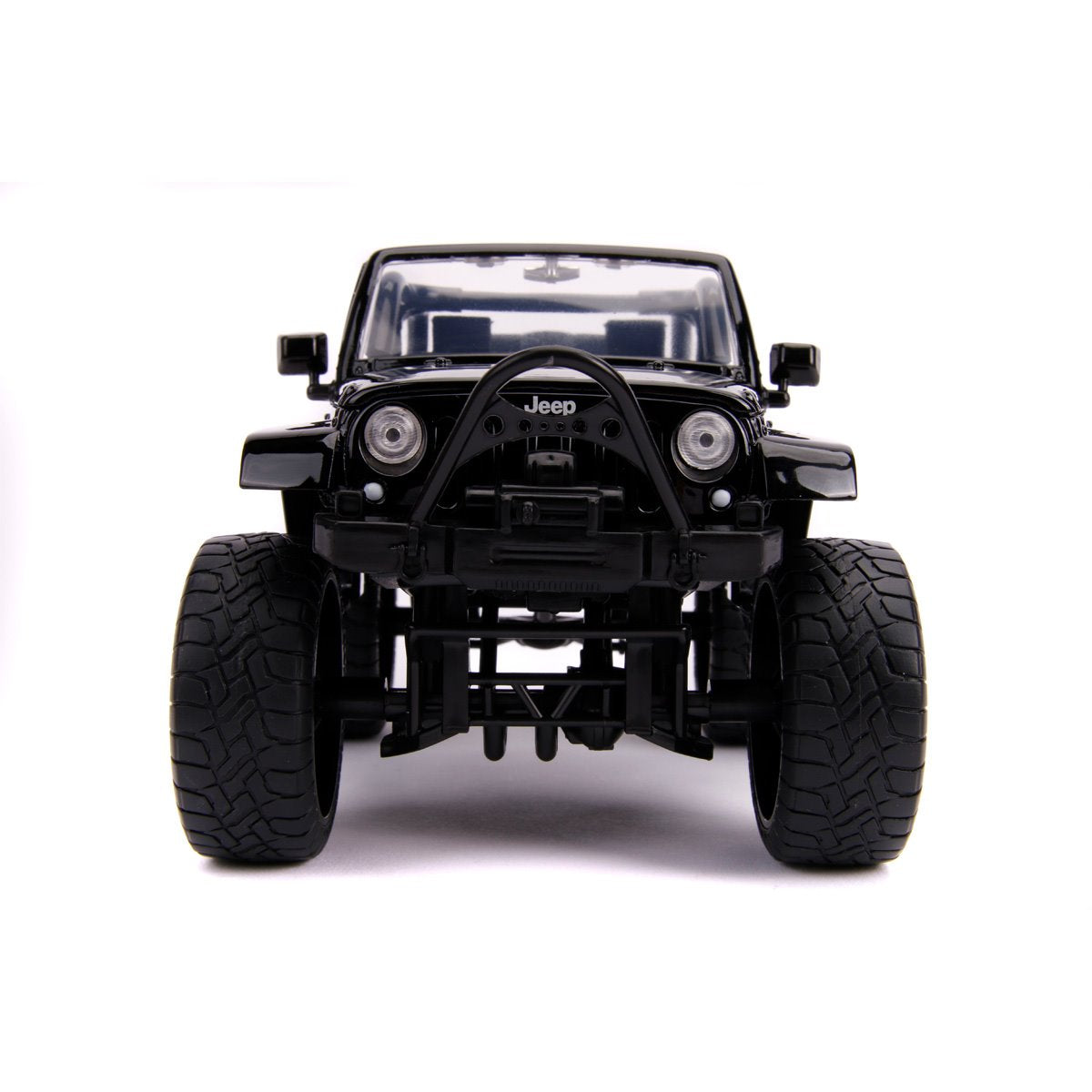 Just Trucks 2007 Jeep Wrangler Black and Pink Camo 1:24 Scale Die-Cast Metal Vehicle with Tire Rack