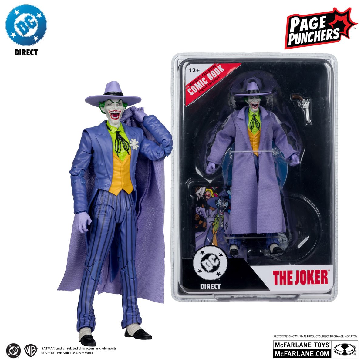 DC Direct Page Punchers 7-Inch Action Figure with Comic Book Joker