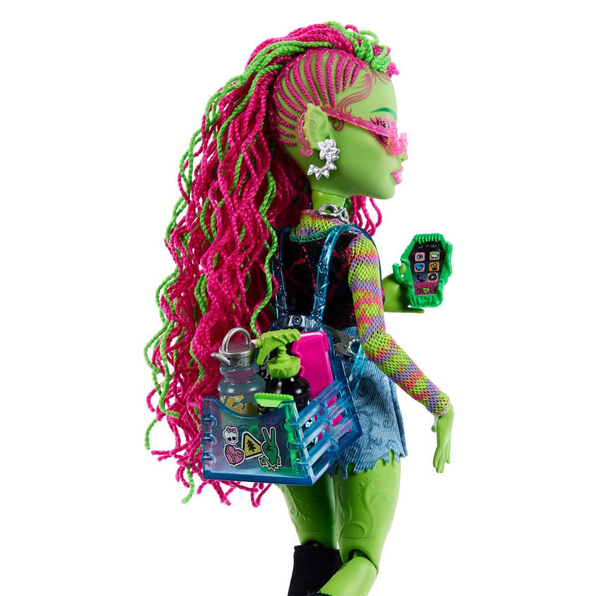 New Mattel Monster High VENUS McFlytrap Doll w/Pet Chewlian MIB Green