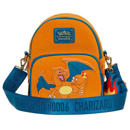 Pokemon Charizard Corduroy Convertible Mini-Backpack - Entertainment Earth Exclusive