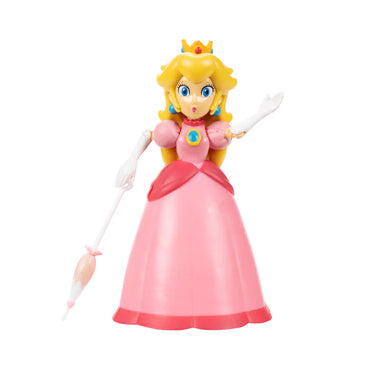 Princess Peach w/ Umbrella Super Mario Brothers 4 inch figure New