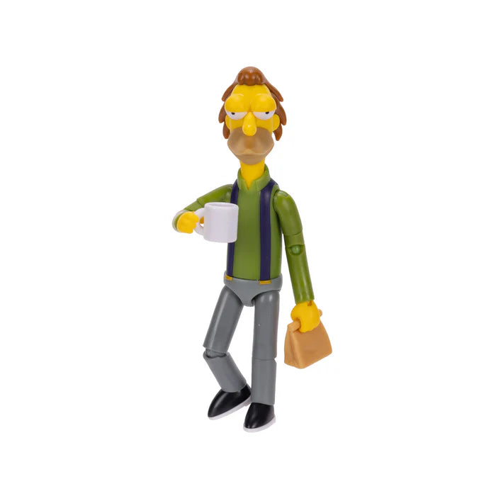 The Simpson's 5in Figures Lenny Leonard w/Lunch Bag & "Carl" Mug