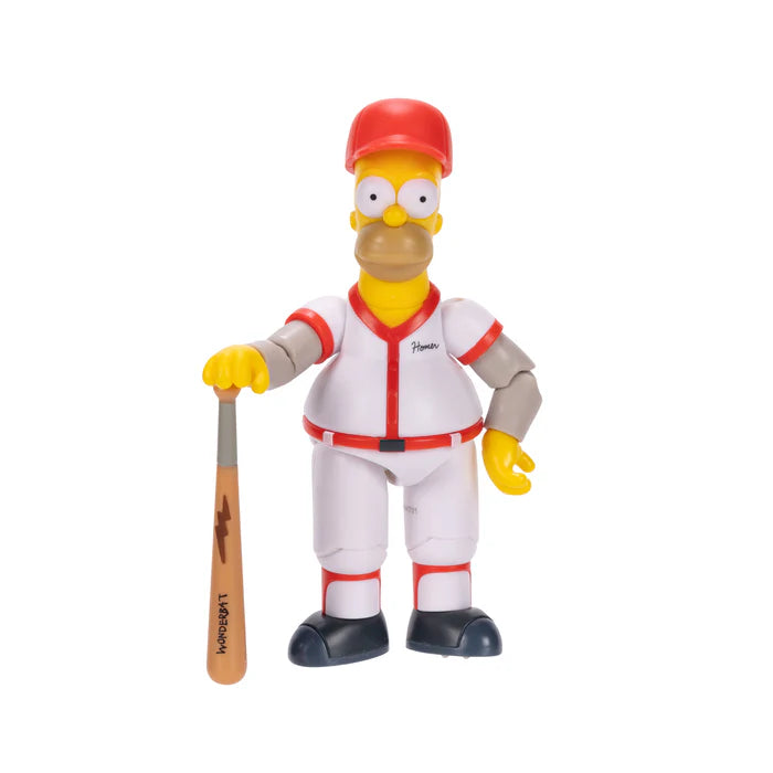 The Simpson's 5in Figures Baseball Homer with Baseball Bat & Removable Hat