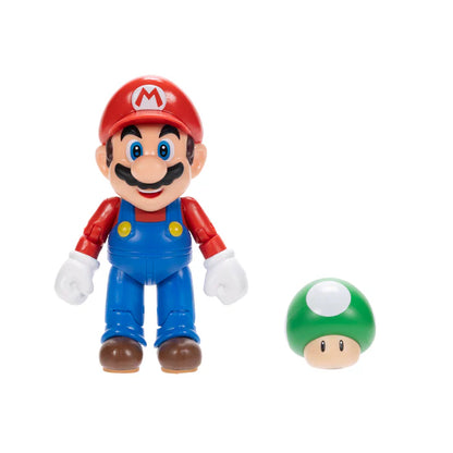 Super Mario 4IN Figures Mario w/ 1up Mushroom