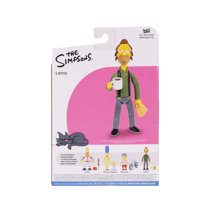 The Simpson's 5in Figures Lenny Leonard w/Lunch Bag & "Carl" Mug