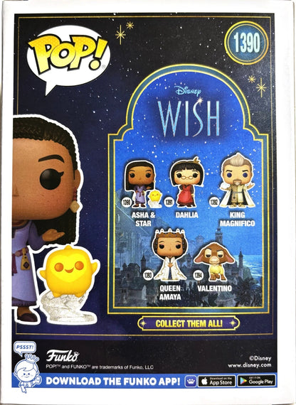 Funko POP! Disney Wish ASHA With STAR Vinyl #1390 **VAULTED** - NIB