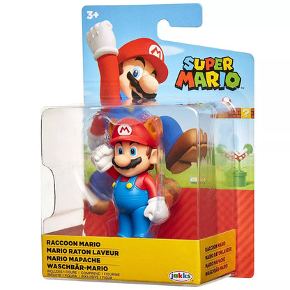 NEW Jakks 40117 World of Nintendo Super Mario 2.5" RACCOON MARIO Mini-Figure