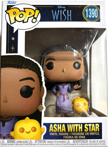 Funko POP! Disney Wish ASHA With STAR Vinyl #1390 **VAULTED** - NIB
