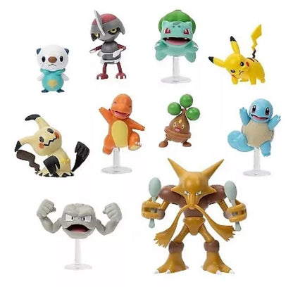 Pokémon 2" Battle Ready Mini Figure Set - 10pk New Pikachu