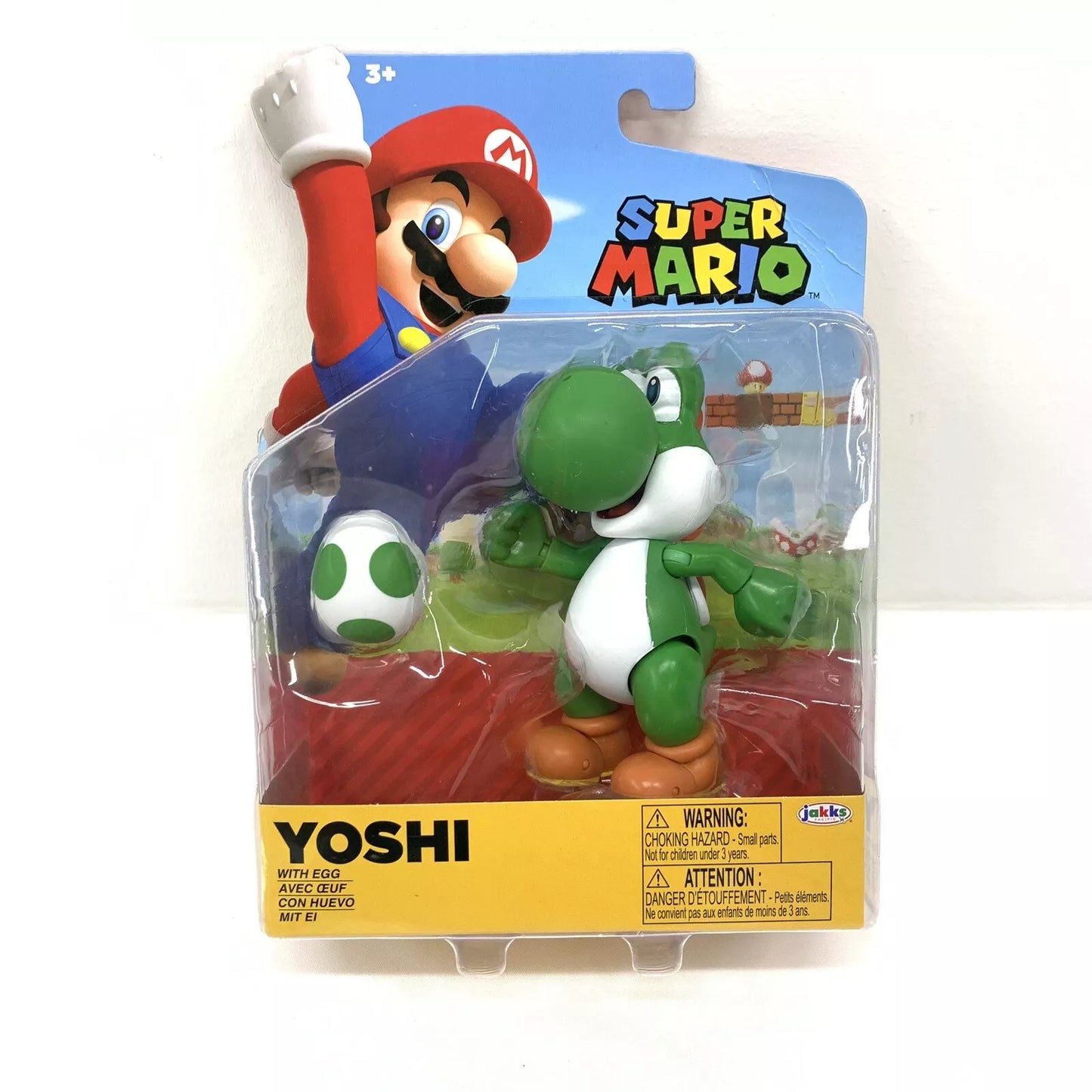 NEW Jakks Pacific GREEN YOSHI w/EGG Nintendo Super Mario 4in Action Figure Toy