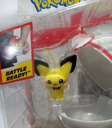 POKEMON Battle Ready Clip "N" Go PICHU Toy Ball Collectible