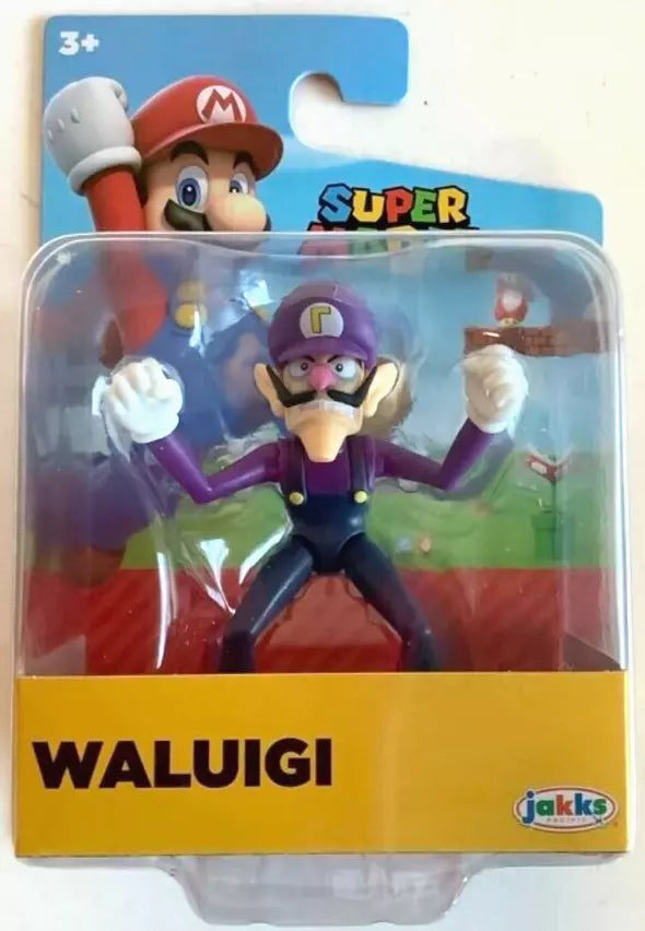 Jakks Pacific 42133 World of Nintendo 2.5" Super Mario WALUIGI Mini-Figure