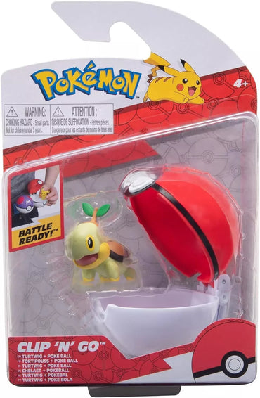 Pokemon Battle Ready Clip 'N' Go Turtwig + Poke Ball New in Package