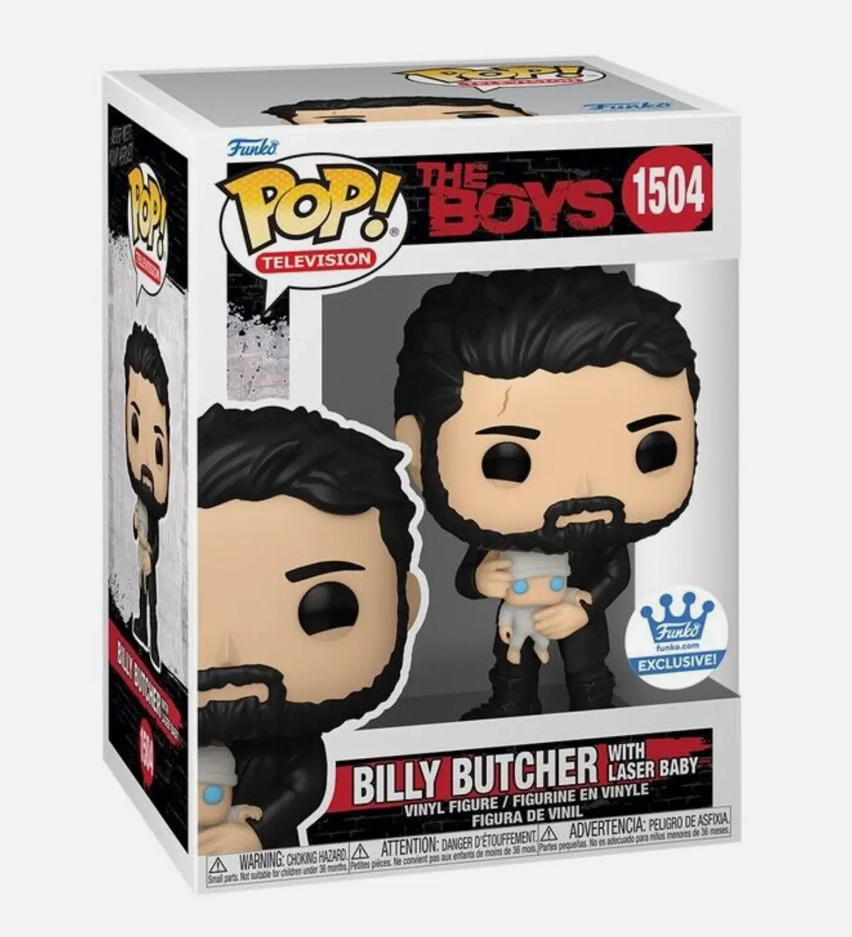 Funko Pop The Boys: BILLY BUTCHER (w/Laser Baby) #1504 Funko Shop Exclusive