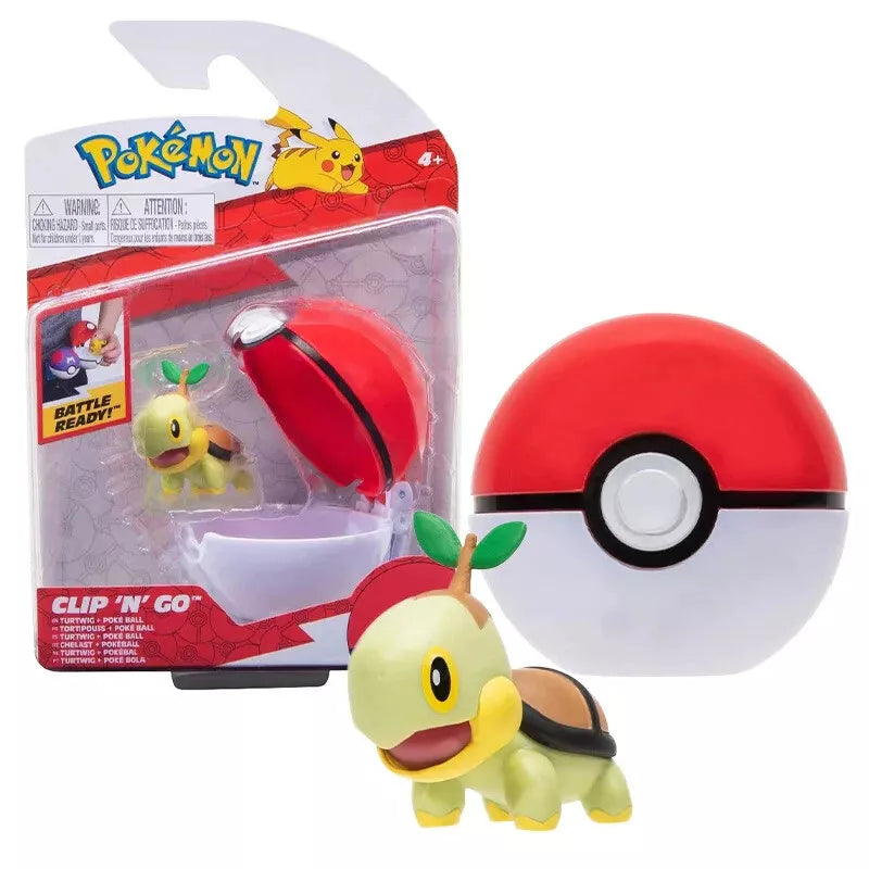 Pokemon Battle Ready Clip 'N' Go Turtwig + Poke Ball New in Package